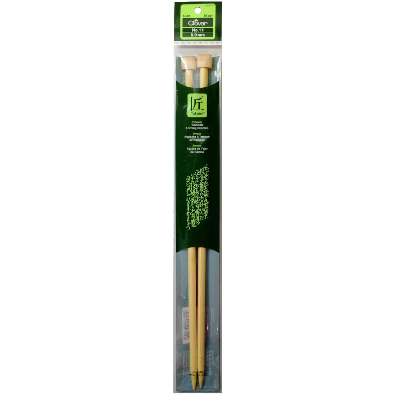 Takumi Bamboo Single Pointed Knitting Needles, 14”